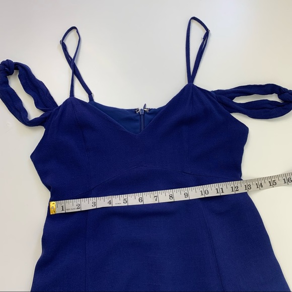 ASTR the Label Sweetheart Mini Dress Tie Shoulder Blue Size Small - Picture 9 of 10